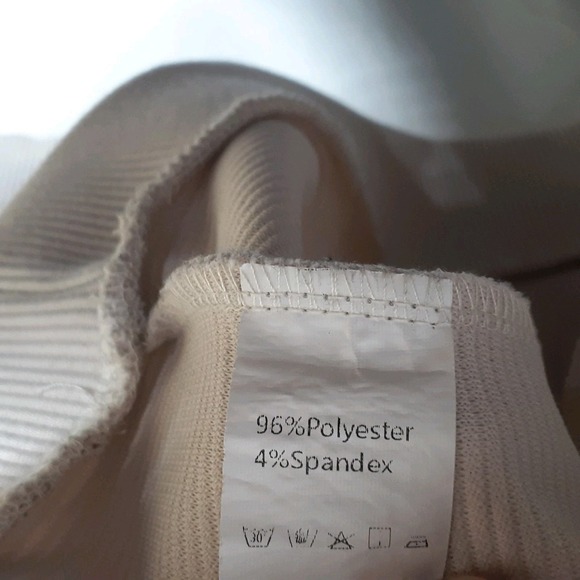 Trendy Queen‎ Beige Quarter Zip Oversized Pullover Women's Size Medium Shirt - Picture 11 of 11